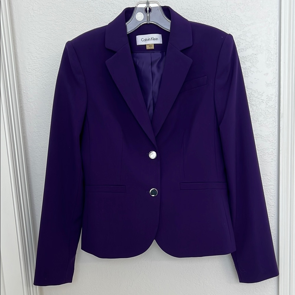 Calvin Klein Purple Tailored Blazer